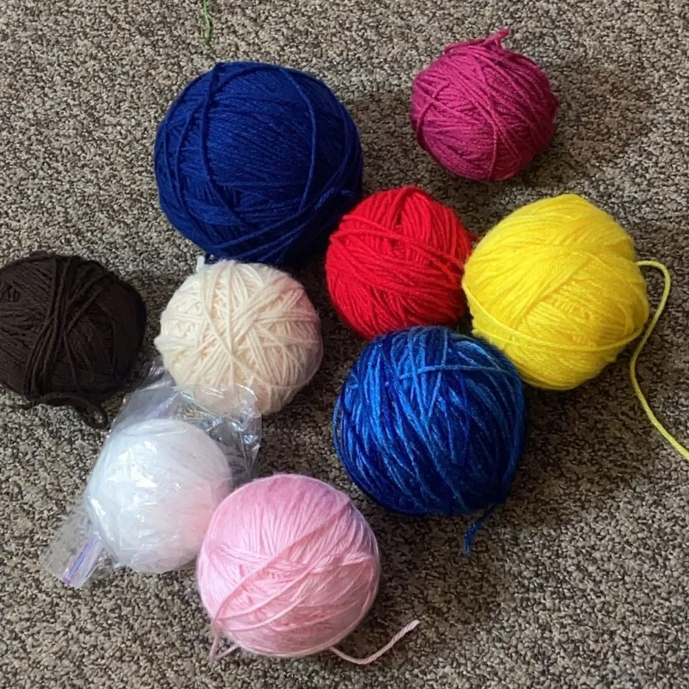 Crochet 🧶 Of 9 Pc Multi Colors